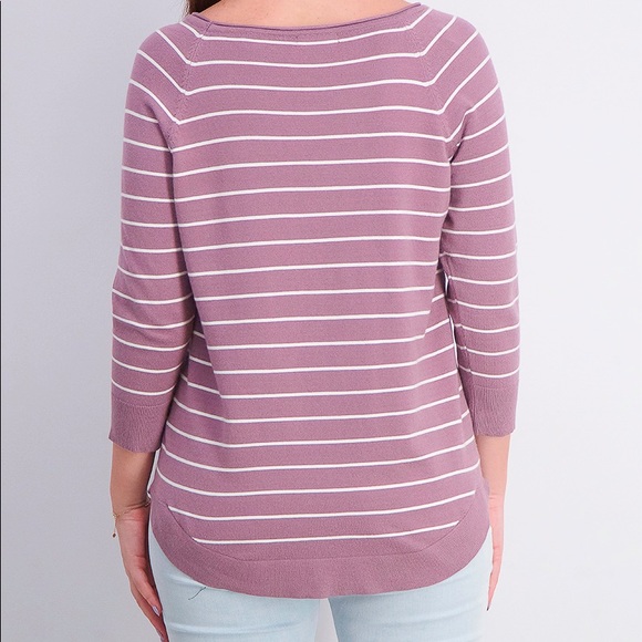 NWT Pink Clover Valencia Curved Hem Pullover sz M - Picture 2 of 3